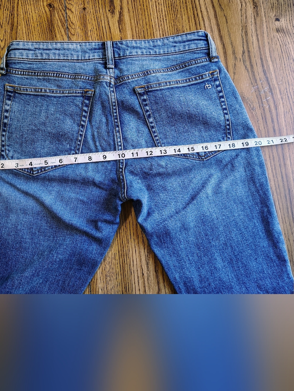 Rag & Bone Dre Low Rise Slim Boyfriend Jeans Women's Medium Blue River sz 26. - Picture 12 of 16